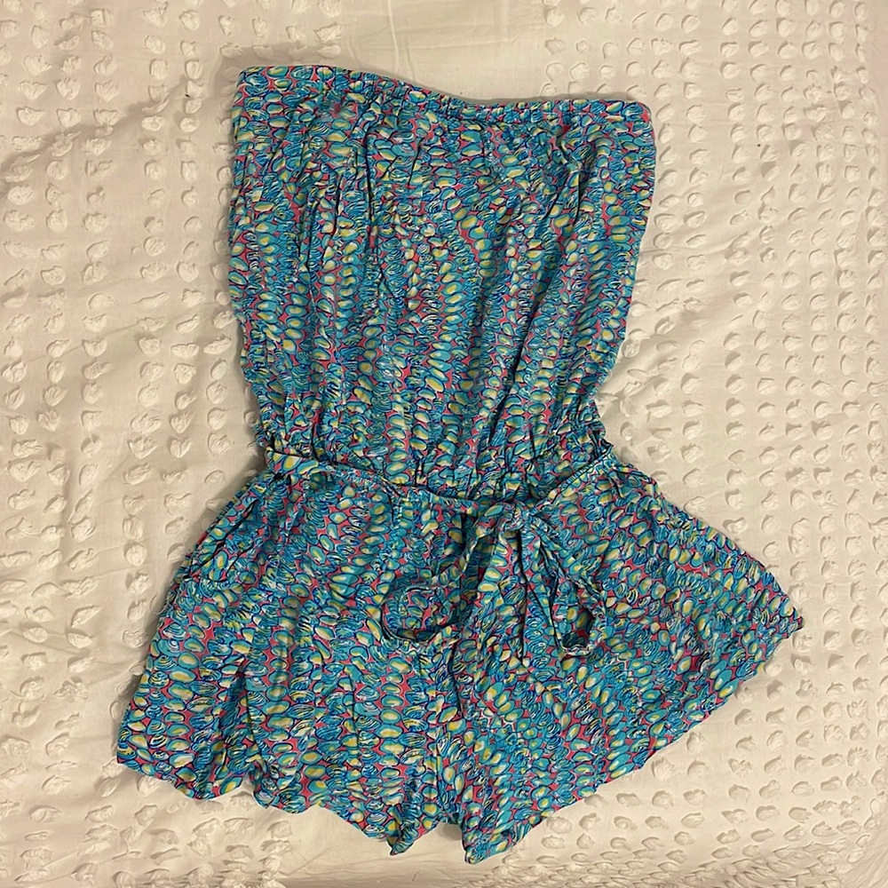 Girls Lilly Pulitzer strapless romper